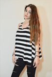 Stripes Tank Top, Tops,  Cocktail Black