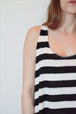 Stripes Tank Top, Tops,  Cocktail Black