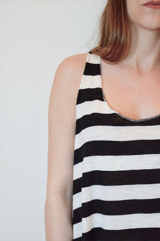 Stripes Tank Top, Tops,  Cocktail Black