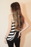 Stripes Tank Top, Tops,  Cocktail Black