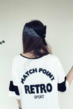 Longline T-Shirt with “Retro” Slogan, Tops,  Cocktail Black