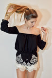 Top with cold shoulder, Tops,  Cocktail Black