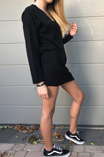 Loose Knit Sweater in Carbon Black, sweaters,  Cocktail Black
