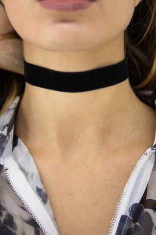 Velvet choker in Black, Chocker,  Cocktail Black