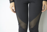 Leggings with Fishnet Panels in Black, Leggings,  Cocktail Black