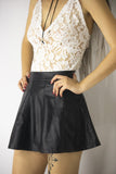 Leather-like Skirt, Shorts & Skirts,  Cocktail Black