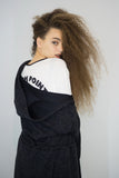 Longline T-Shirt with “Retro” Slogan, Tops,  Cocktail Black