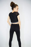 High Waisted Black Jeans with Multiple Patches, pants & jeans,  Cocktail Black