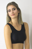 Active Vest Top in Black, Tops,  Cocktail Black