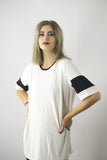Longline T-Shirt with “Retro” Slogan, Tops,  Cocktail Black