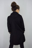 Longline Hooded Cardigan in Black, Sweatshirts & Hoodies,  Cocktail Black